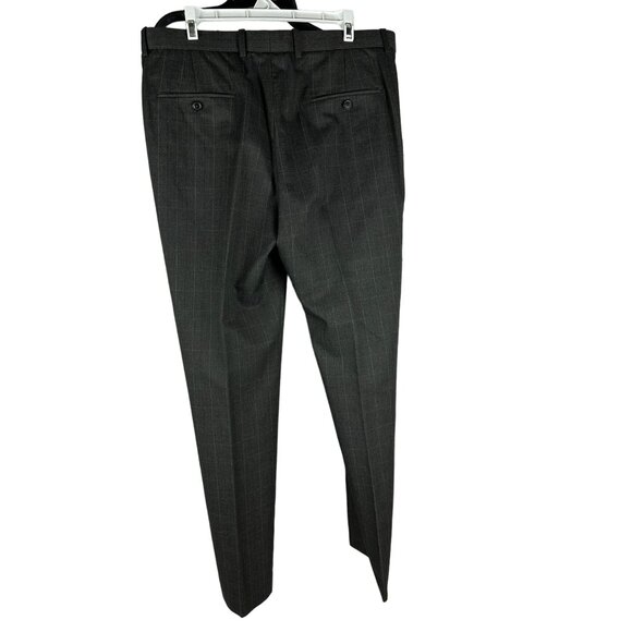 Perry Ellis Slim Fit Gray Dress Pants 33x32 Polyester/Viscose - Picture 2 of 5